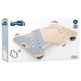 Petit pied - rouleau en bois bleu