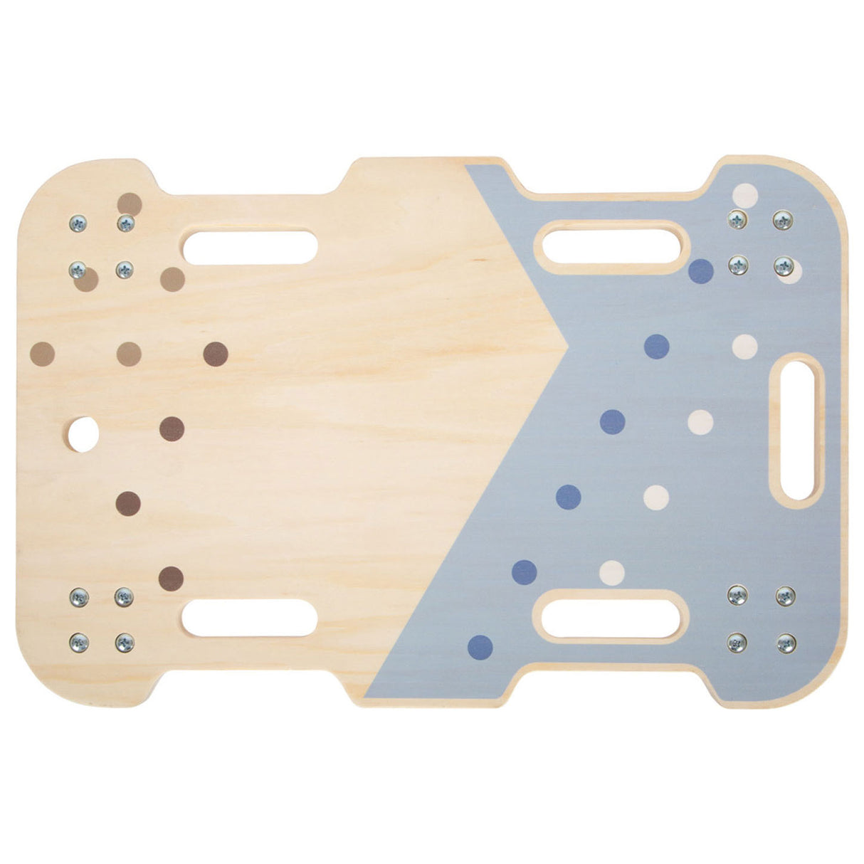 Petit pied - rouleau en bois bleu