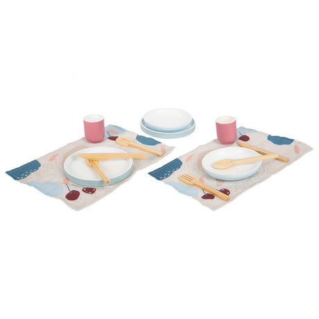Petit pied - Coberies en bois avec tapis de lieux, 18dlg.