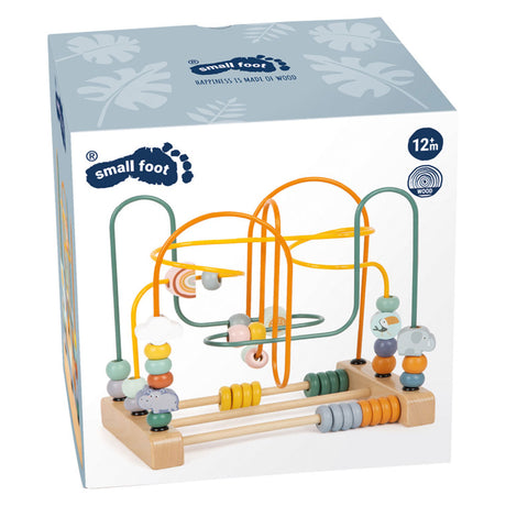 Small foot - Safari en spirale de motricité en bois avec perles