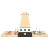 Small foot wooden strategy game battle for the ships