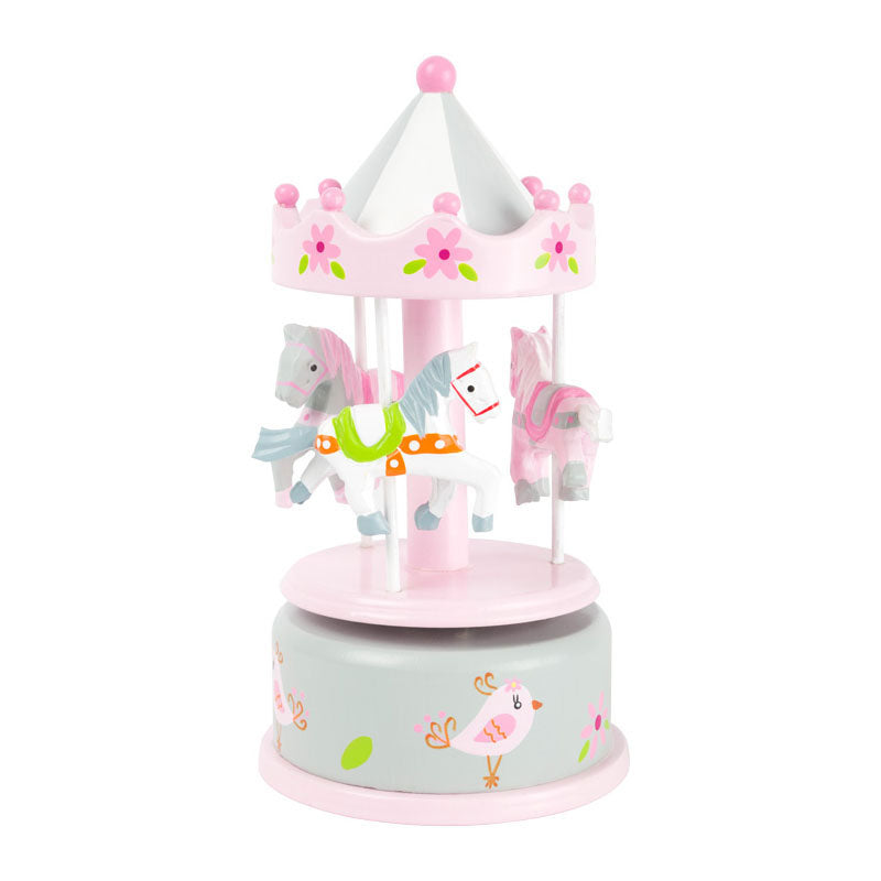 Small Foot Wooden Music Box Running and Wrandable Unicorn