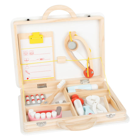 Small foot - coffret médecin et dentiste en bois 2 en 1 dans un étui