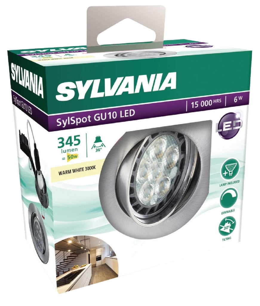 Sylvania syl-0053381 spot led 6 w 3000 k 345 lm