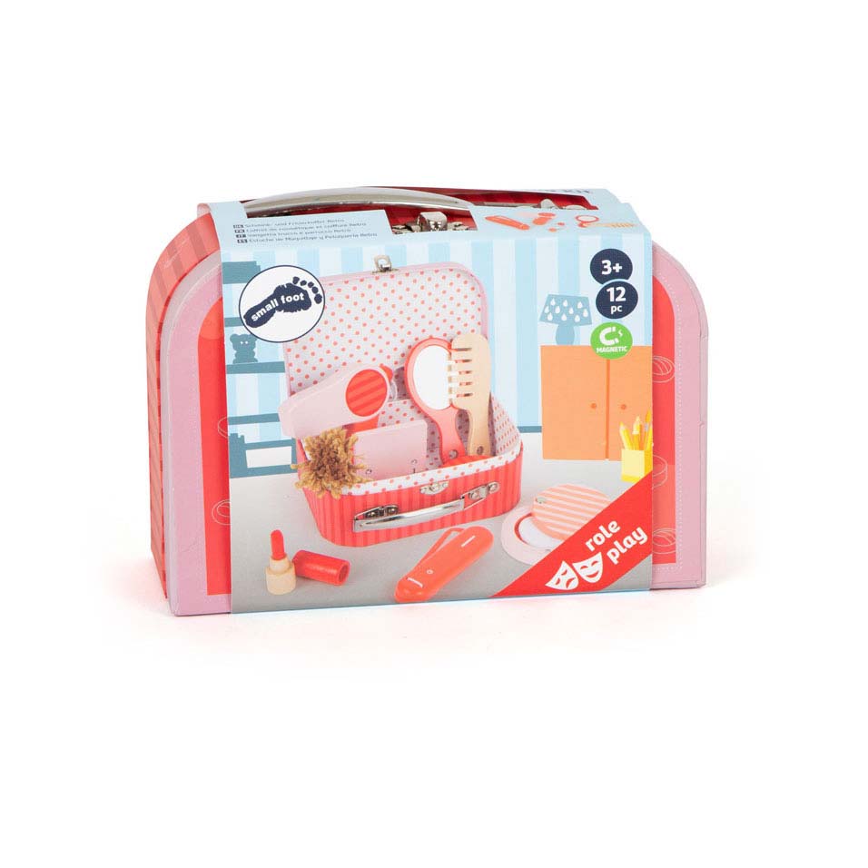 Small foot - maquillage de jeu rétro en bois dans une valise