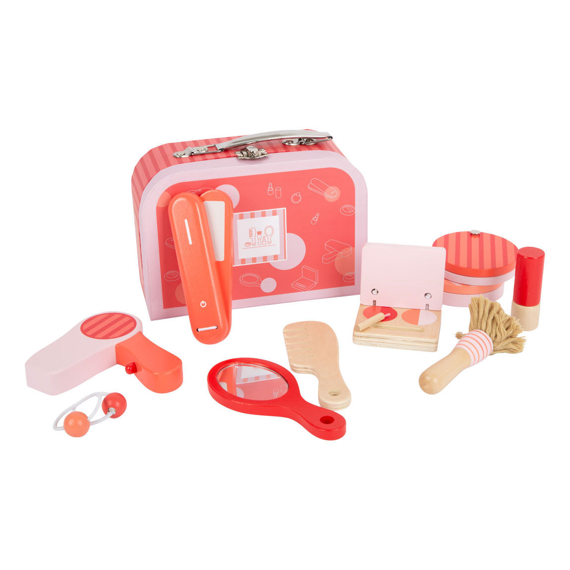 Small foot - maquillage de jeu rétro en bois dans une valise