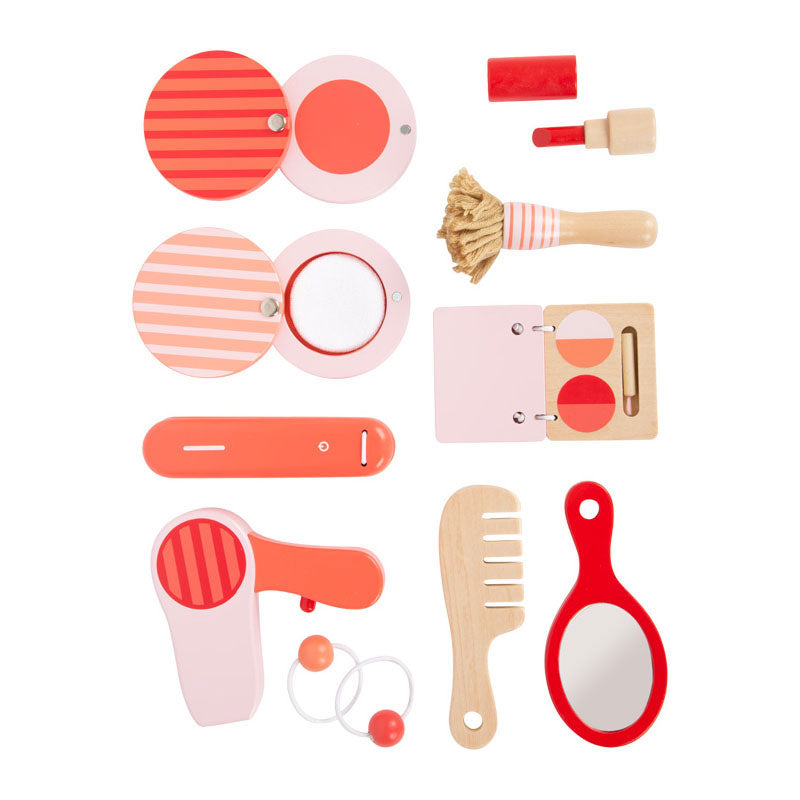 Small foot - maquillage de jeu rétro en bois dans une valise
