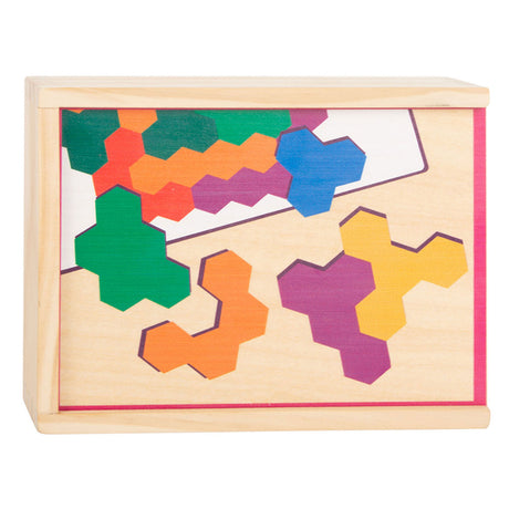 Small foot - puzzle forme hexagonale en bois