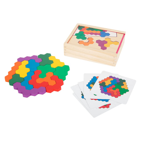Small foot - puzzle forme hexagonale en bois