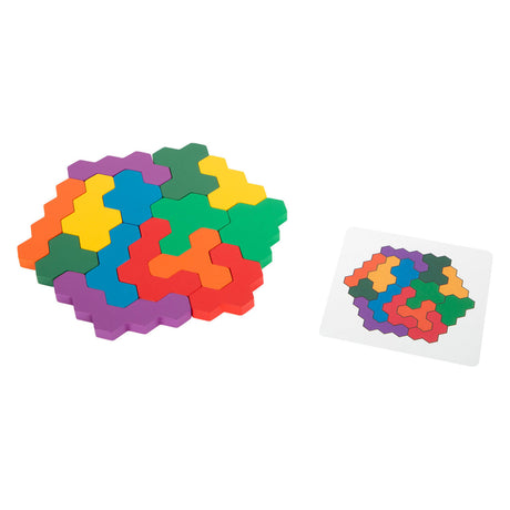 Small foot - puzzle forme hexagonale en bois
