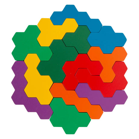 Small foot - puzzle forme hexagonale en bois