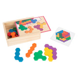 Small foot - puzzle forme hexagonale en bois