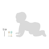Small foot - hochet bébé en bois maracas animal, lot de 2