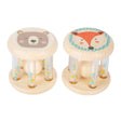 Small foot - hochet animal en bois, lot de 2