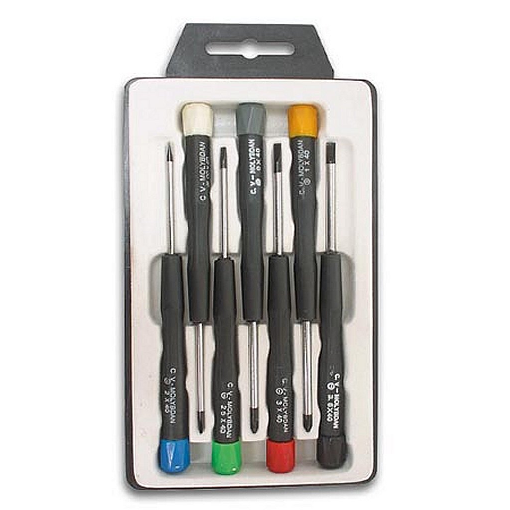 Velleman vtset13 jeu de tournevis de précision 7 pièces