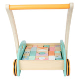 Small foot - trotteur en bois avec blocs pastel, 35 pièces.
