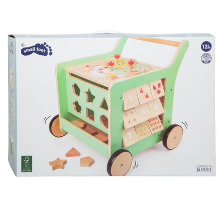 Centro di attività di attività di Wooden Baby Walker Green