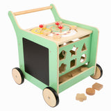 Holzbaby Walker Aktivitätszentrum Pastellgrün