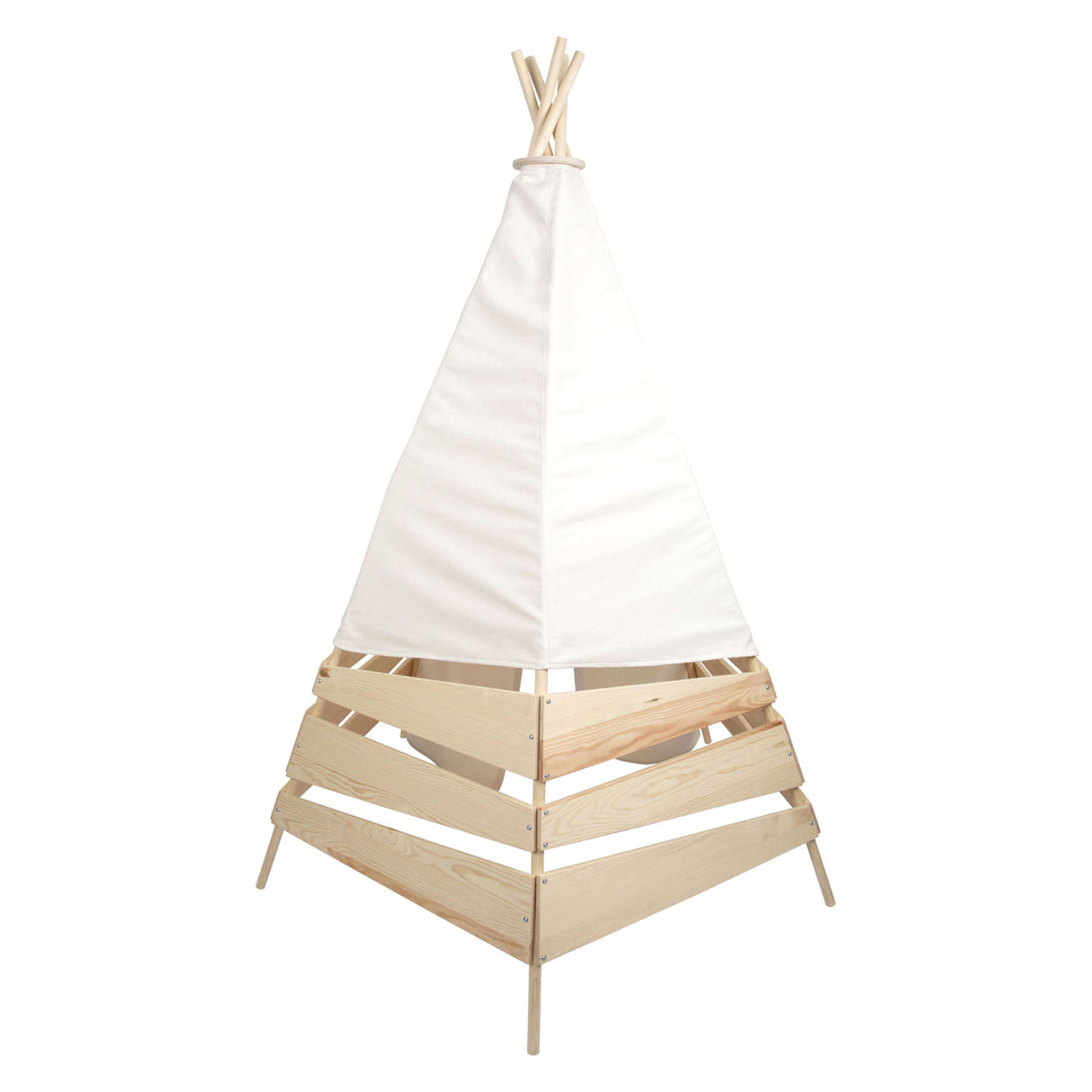 Petit pied - tente tipi en bois extérieur