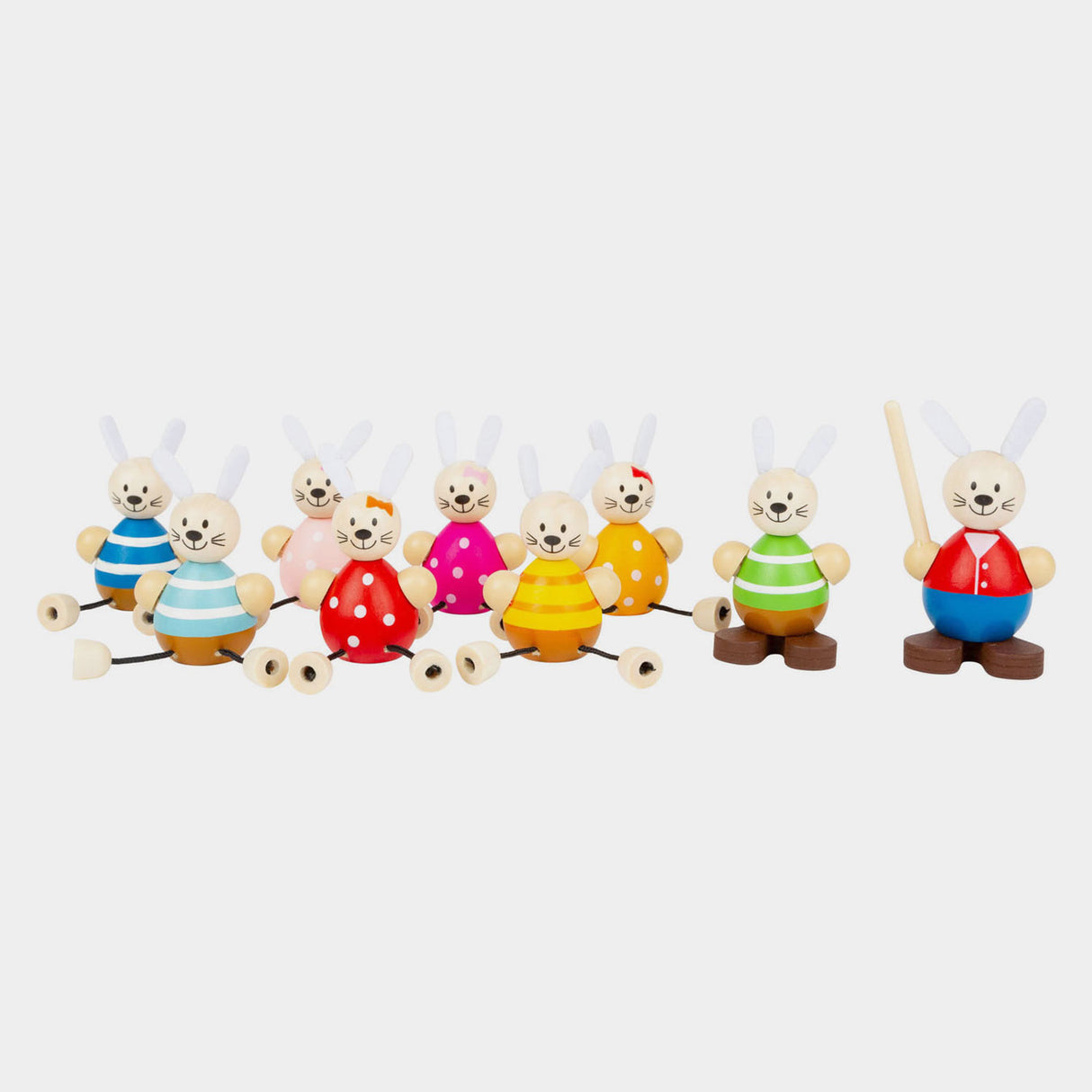 Small Foot Wood Poppenhuis Rabbit School Class Play Set