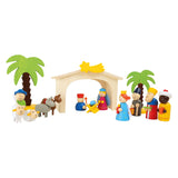 Kleng Fouss hëlze Natimity Szen Play Set, 15DLG.