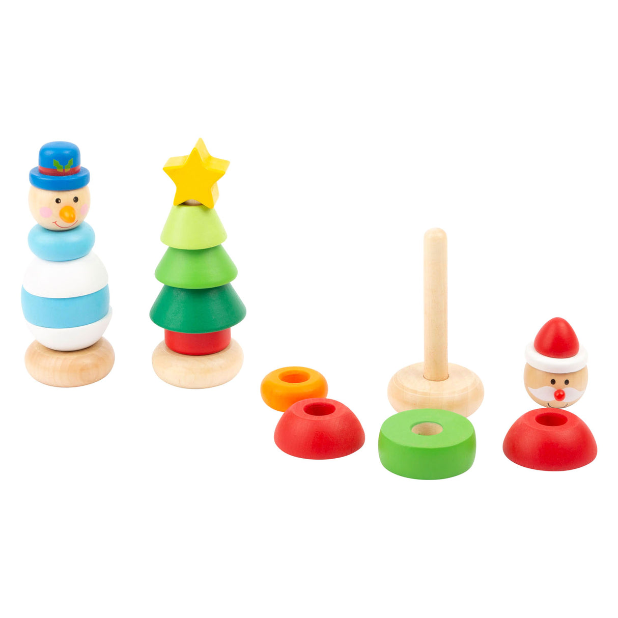 Small foot - tour à empiler en bois, figurine de Noël, par pièce