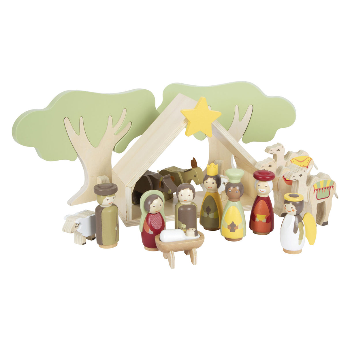 Small Foot - Wood Christmas Crib Play Set