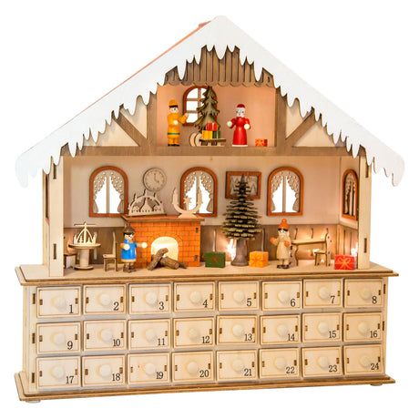 Small foot - calendrier de l'avent en bois salon avec lumières