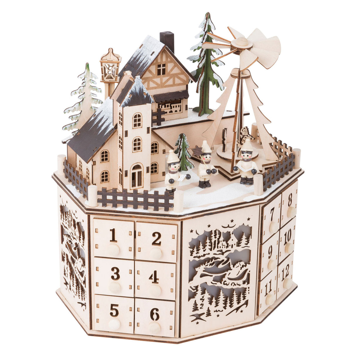 Small Foot - Wooden Advent calendar Christmas landscape