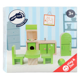 Small foot - meubles de cuisine en bois pour maison de poupée, 5 pièces.