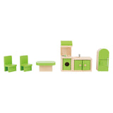 Small foot - meubles de cuisine en bois pour maison de poupée, 5 pièces.