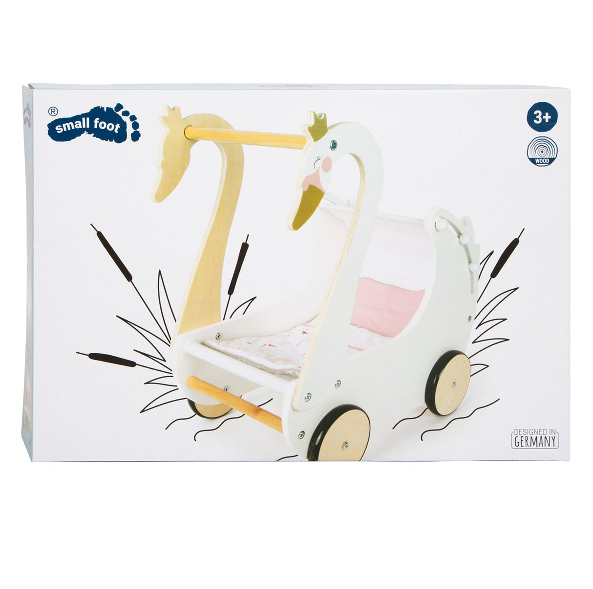 Small foot - landau pour poupée cygne en bois