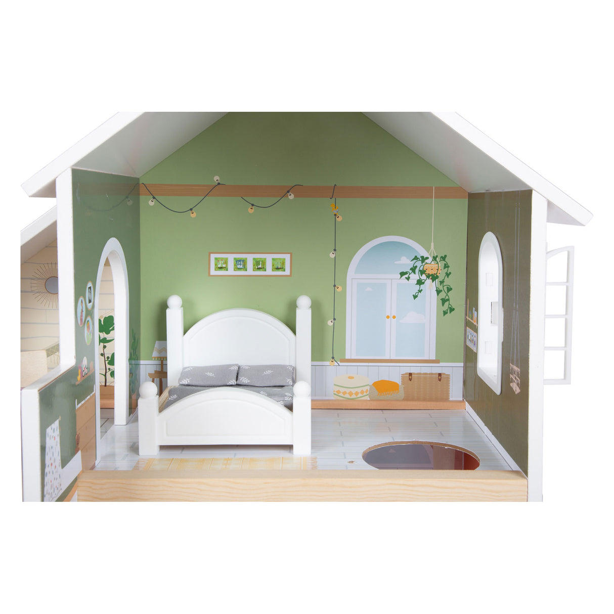Small foot - maison de poupée villa urbaine en bois avec mobilier, 9 pièces.