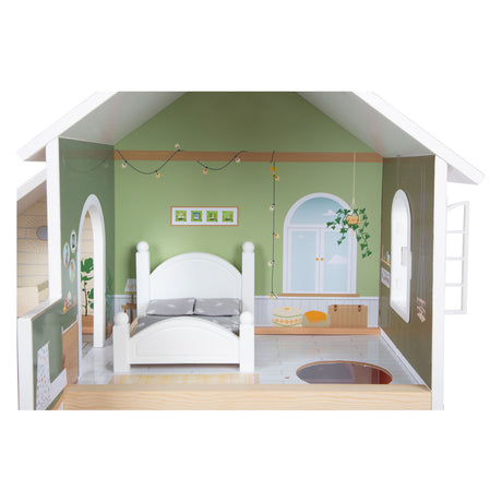 Small foot - maison de poupée villa urbaine en bois avec mobilier, 9 pièces.