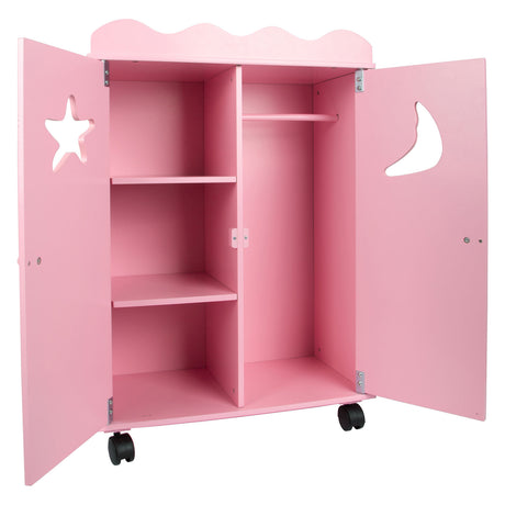 Small foot - armoire de poupée en bois rose