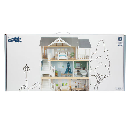 Small foot - maison de poupée villa urbaine en bois avec accessoires, 13 pcs.