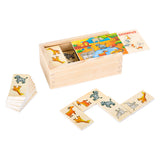 Liten fot tre domino spel safari