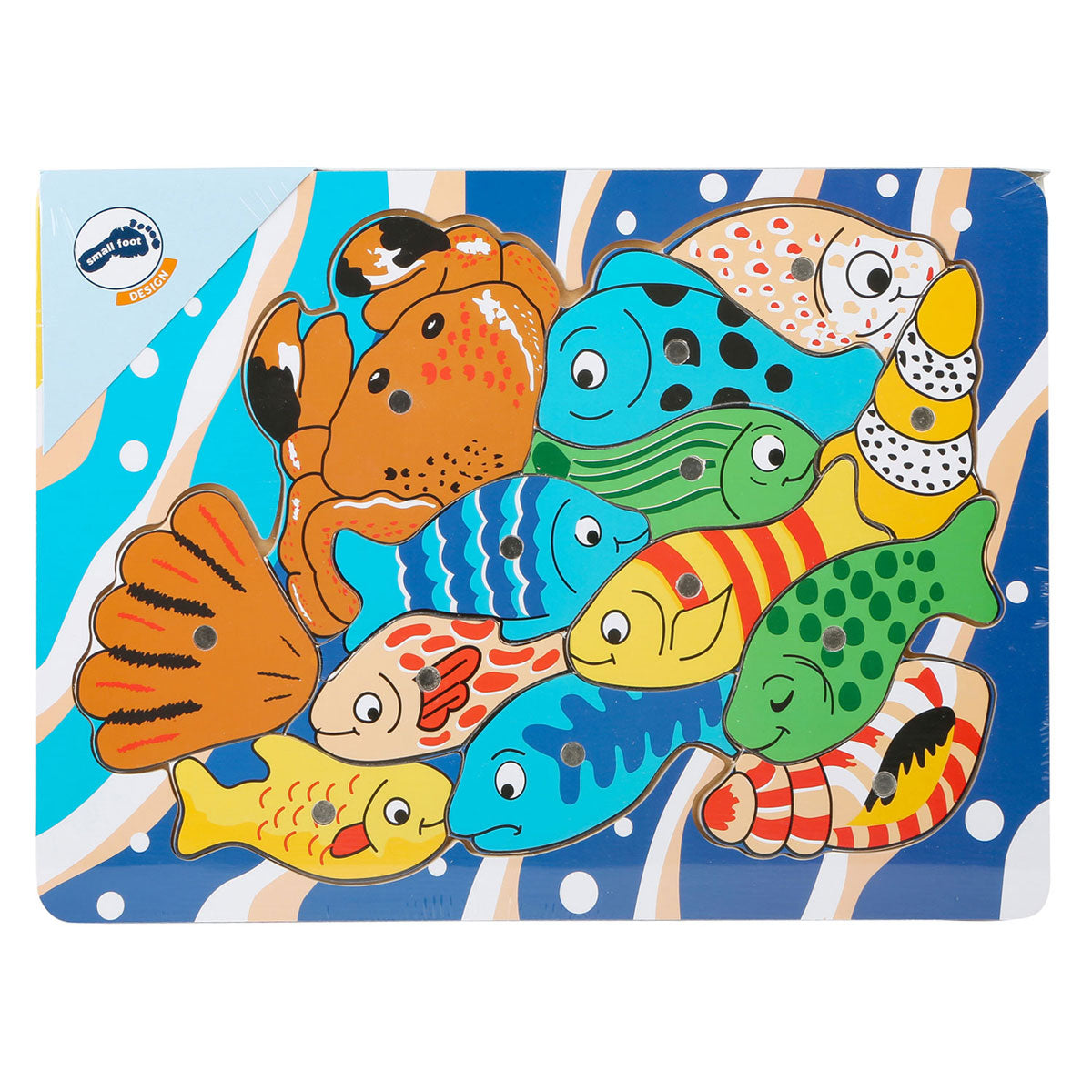 Small foot - puzzle jeu de canne à pêche en bois