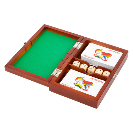 Small foot - jeu de cartes et jeu de dés dans une boîte en bois