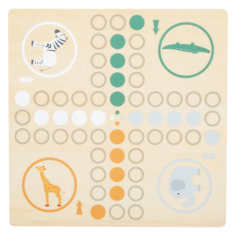 Small foot - safari jeu ludo en bois