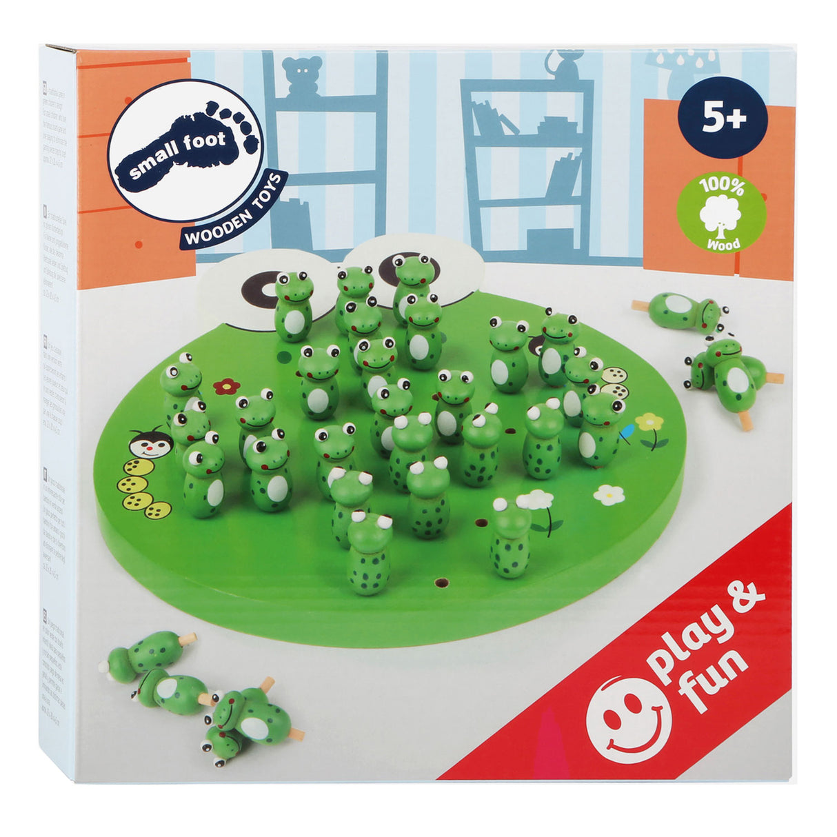 Small foot - jeu en bois grenouille solitaire