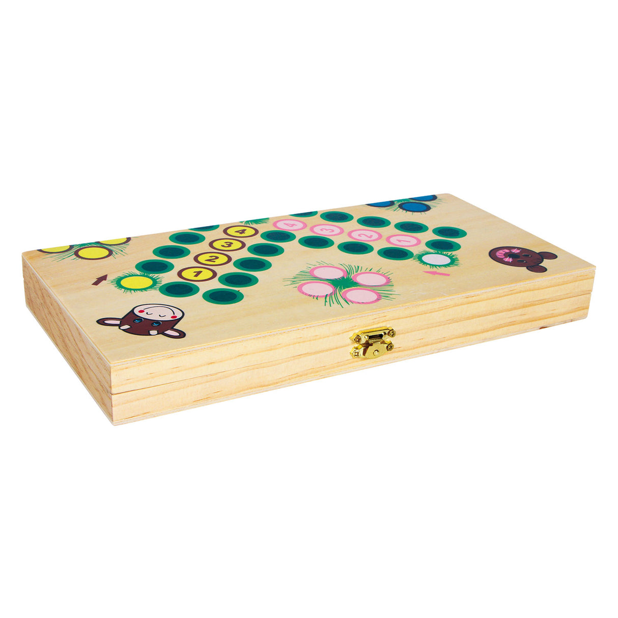 Small foot - jeu ludo en bois animaux de la ferme