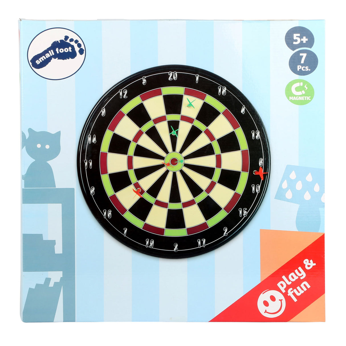 Malá magnetický dartboard s šipkami, 7dg.