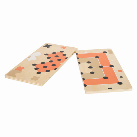 Small foot - jeu de solitaire et moulin en bois édition or