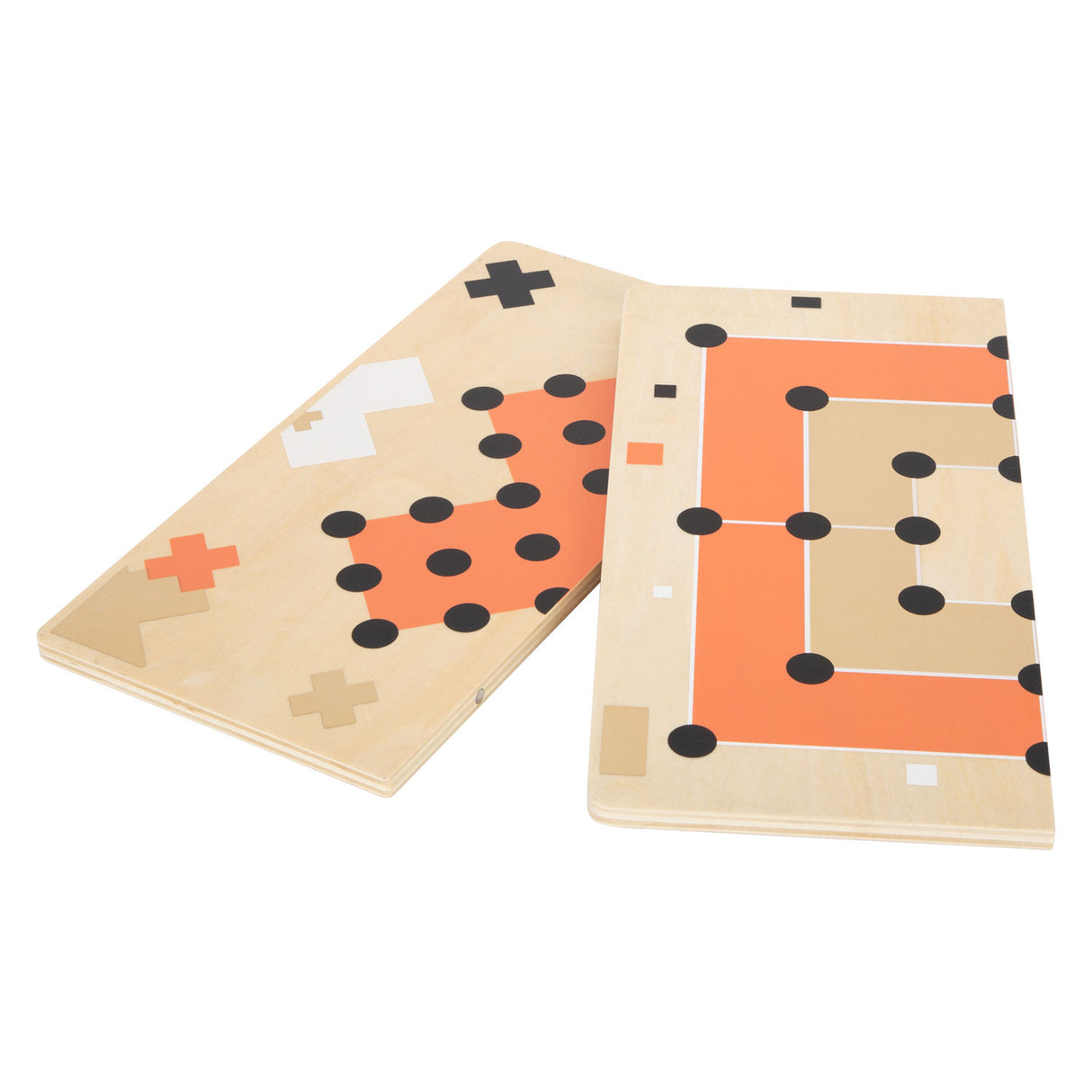 Small foot - jeu de solitaire et moulin en bois édition or