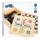 Jeux en bois de petit pied 7 classiques dans la boîte de rangement