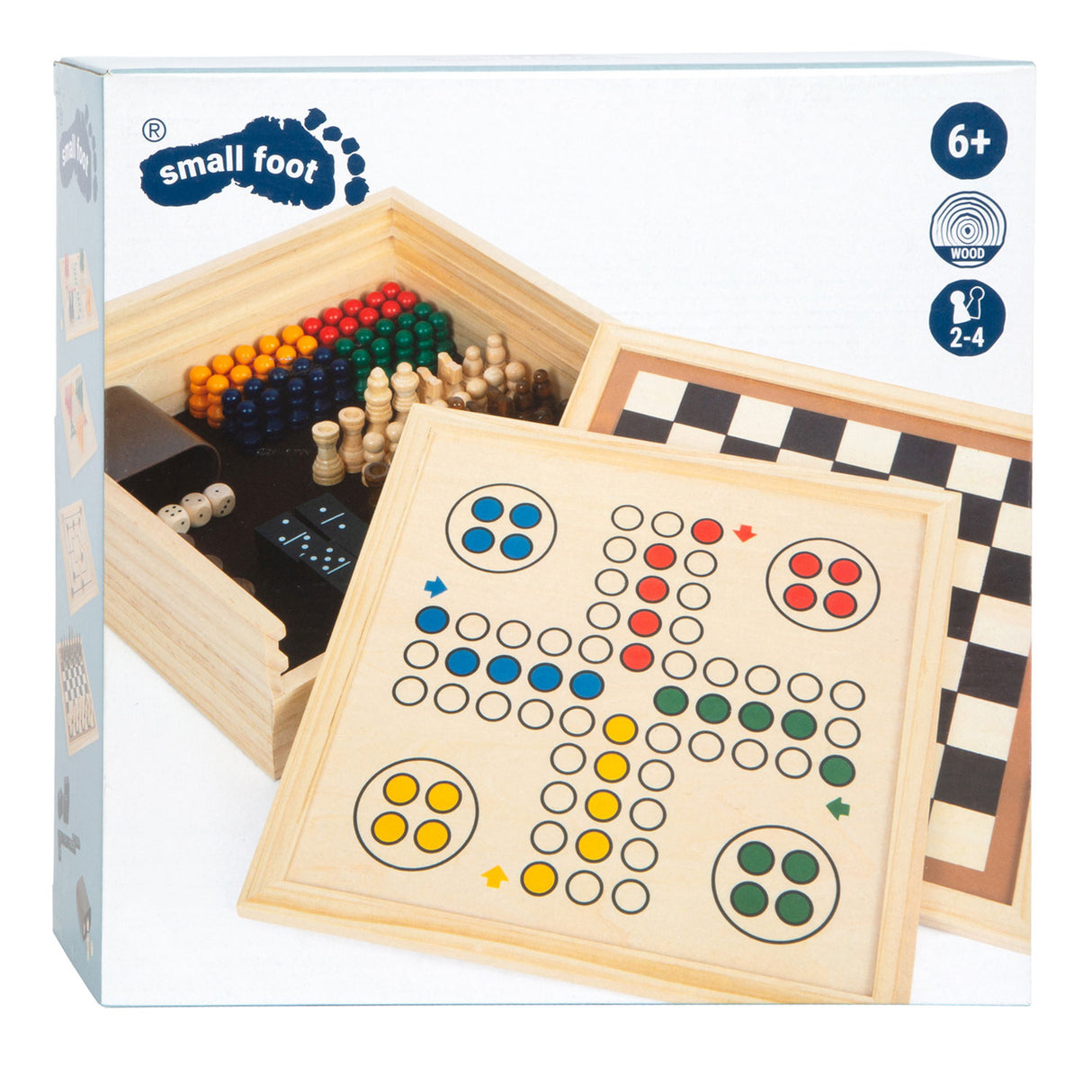 Small foot - jeux en bois 7 classiques dans boîte de rangement