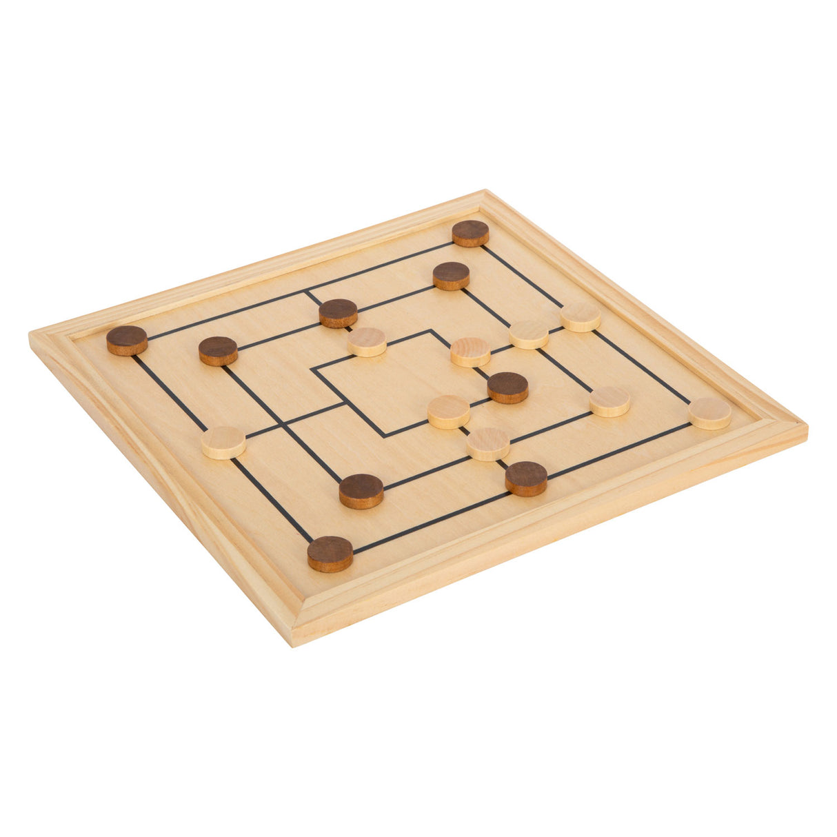 Jeux en bois de petit pied 7 classiques dans la boîte de rangement