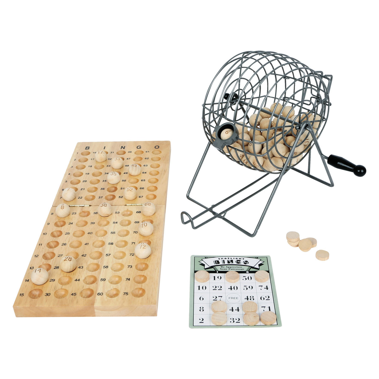 Jeu de bingo en bois de petit pied