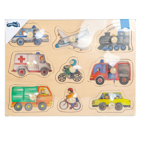 Small foot - puzzle en bois véhicules urbains, 9 pcs.
